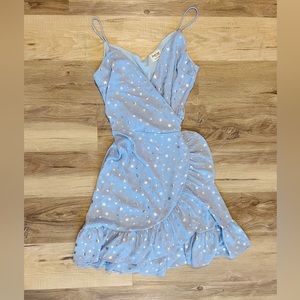 Peach Love Blue Star Mini Dress